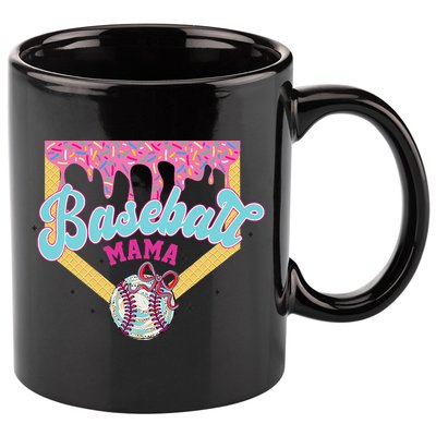 Baseball Cute Mama Ice Cream Cute Baseball Mom Gift 11oz C Handle Ceramic Mug