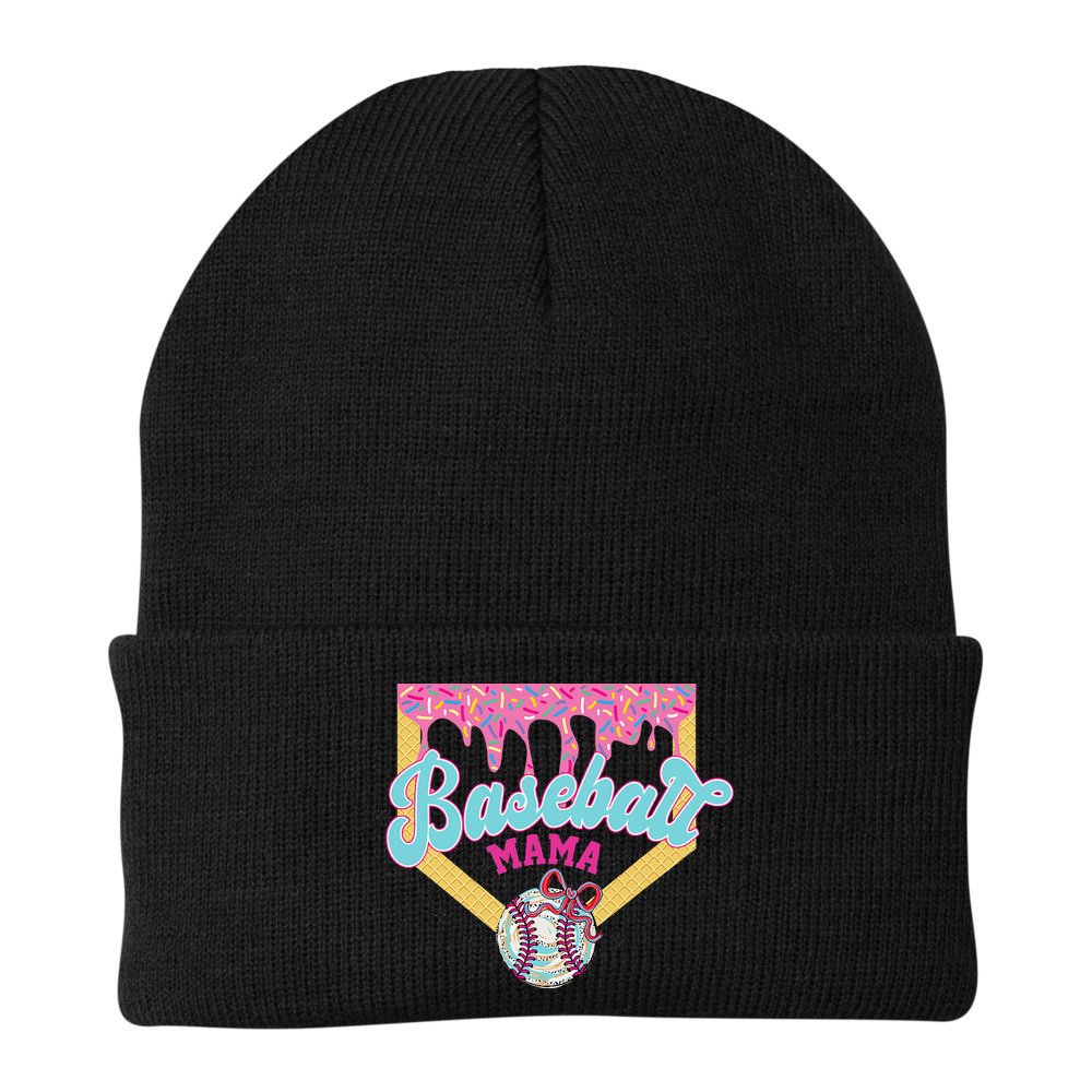 Baseball Cute Mama Ice Cream Cute Baseball Mom Gift Beanie