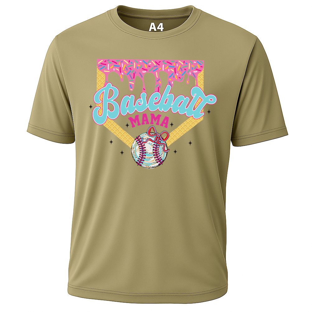 Baseball Cute Mama Ice Cream Cute Baseball Mom Gift Performance Shirt