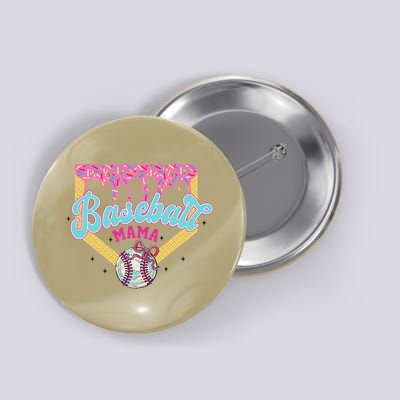 Baseball Cute Mama Ice Cream Cute Baseball Mom Gift Button