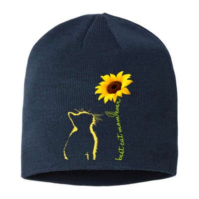 Best Cat Mom Ever Sunflower Mothers Day Gifts For Cat Lover Sustainable Beanie