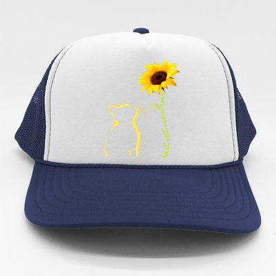 Best Cat Mom Ever Sunflower Mothers Day Gifts For Cat Lover Trucker Hat