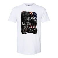 Biker Christian Motorcycles Lover One Nation Under God Softstyle CVC T-Shirt