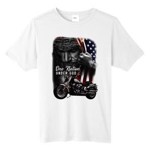 Biker Christian Motorcycles Lover One Nation Under God Tall Fusion ChromaSoft Performance T-Shirt