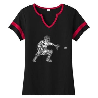 Baseball Catcher Men Kids Ladies Halftime Notch Neck Tee