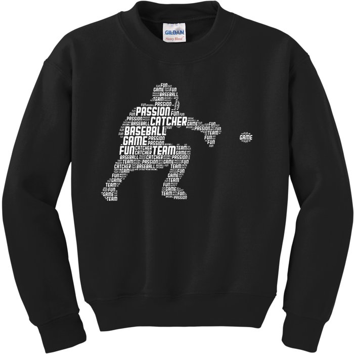 Baseball Catcher Men Kids Kids Sweatshirt