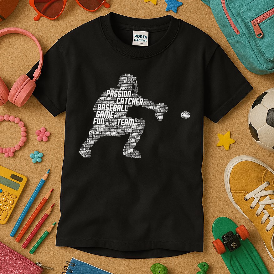Baseball Catcher Men Kids Kids T-Shirt