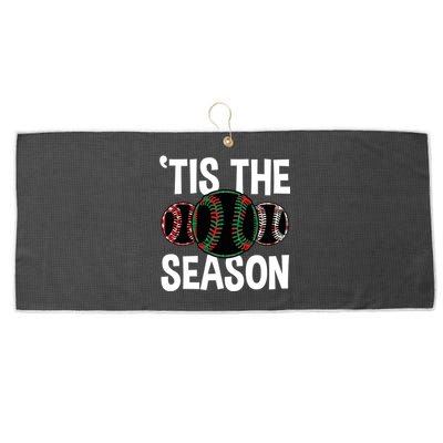 Baseball Christmas Merry Xmas Santa Claus Pitcher Catcher Gift Large Microfiber Waffle Golf Towel