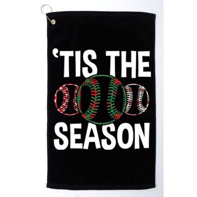 Baseball Christmas Merry Xmas Santa Claus Pitcher Catcher Gift Platinum Collection Golf Towel