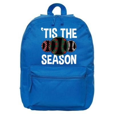 Baseball Christmas Merry Xmas Santa Claus Pitcher Catcher Gift 16 in Basic Backpack