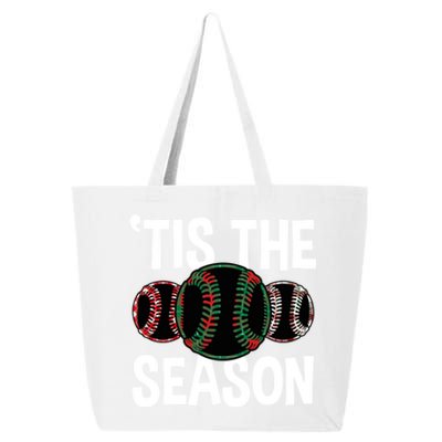 Baseball Christmas Merry Xmas Santa Claus Pitcher Catcher Gift 25L Jumbo Tote