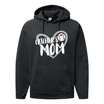 Baseball Catcher's Mom Performance Fleece Hoodie