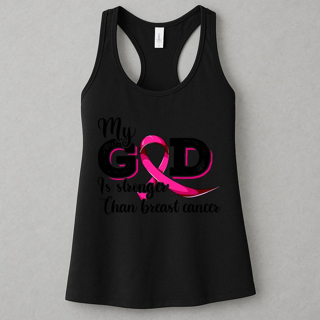 Breast Cancer My God Is Stronger Than Breast Cancer Womens Tank Top