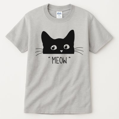 Black Cat Meow Cat Meow Kitty Funny Cats Kitty Tall T-Shirt