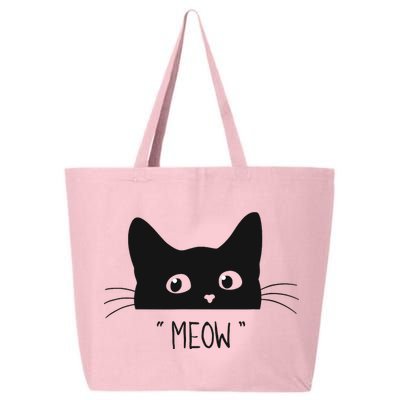 Black Cat Meow Cat Meow Kitty Funny Cats Kitty 25L Jumbo Tote