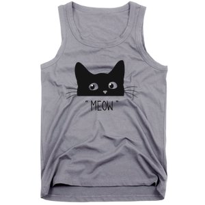 Black Cat Meow Cat Meow Kitty Funny Cats Kitty Tank Top