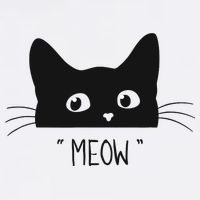 Black Cat Meow Cat Meow Kitty Funny Cats Kitty Garment-Dyed Sweatshirt
