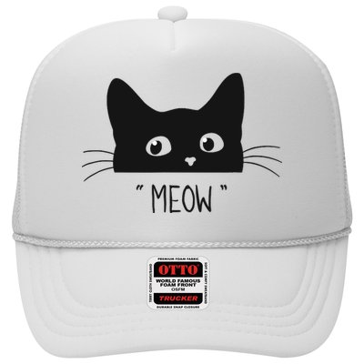 Black Cat Meow Cat Meow Kitty Funny Cats Kitty Trucker Hat