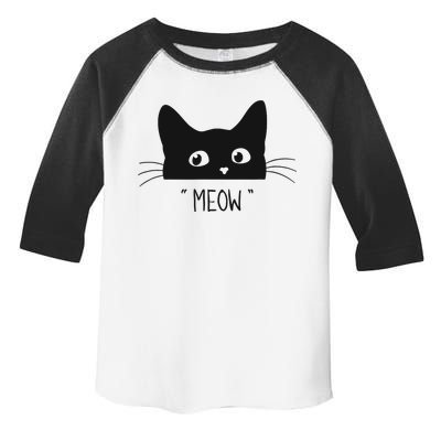 Black Cat Meow Cat Meow Kitty Funny Cats Kitty Toddler Fine Jersey T-Shirt