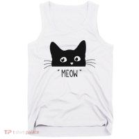 Black Cat Meow Cat Meow Kitty Funny Cats Kitty Tank Top