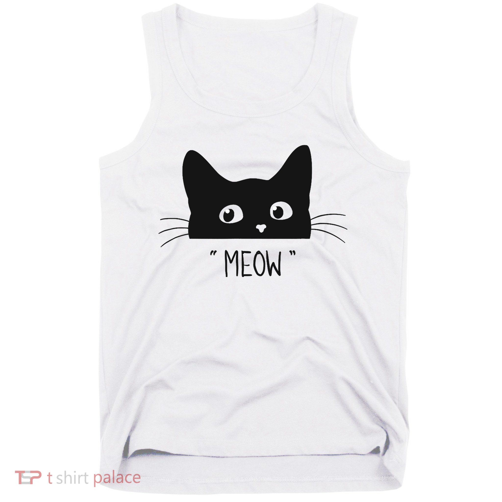Black Cat Meow Cat Meow Kitty Funny Cats Kitty Tank Top