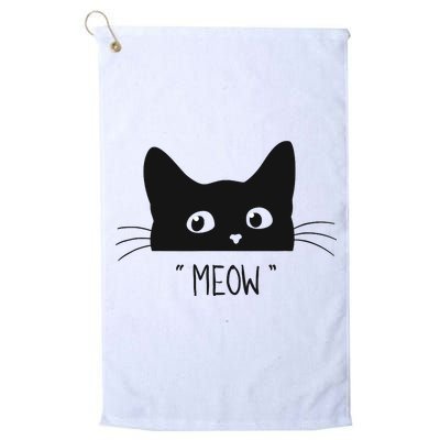 Black Cat Meow Cat Meow Kitty Funny Cats Kitty Golf Towel