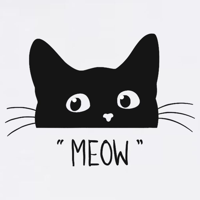 Black Cat Meow Cat Meow Kitty Funny Cats Kitty Visor
