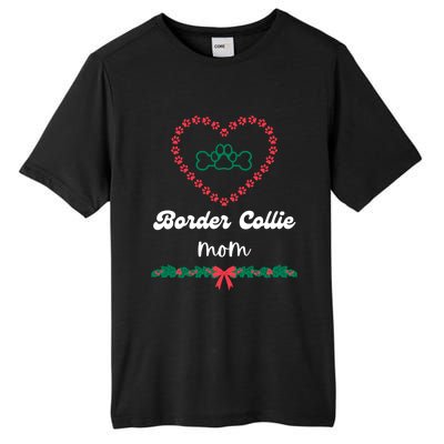 Border Collie Mom Christmas Holidays Xmas Cute Fur Mama Gift Tall Fusion ChromaSoft Performance T-Shirt