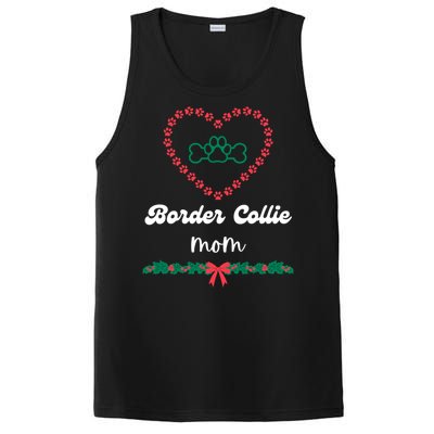 Border Collie Mom Christmas Holidays Xmas Cute Fur Mama Gift PosiCharge Competitor Tank