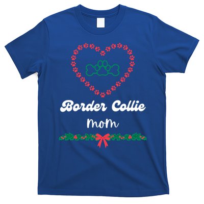 Border Collie Mom Christmas Holidays Xmas Cute Fur Mama Gift T-Shirt