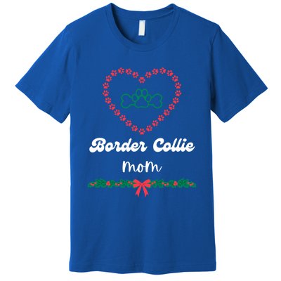 Border Collie Mom Christmas Holidays Xmas Cute Fur Mama Gift Premium T-Shirt