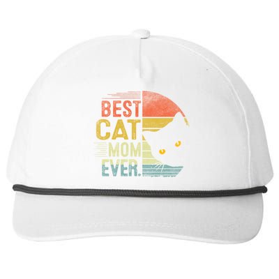 Best Cat Mom Ever Cute Mother's Day Cat Lovers Cat Mommy Great Gift Snapback Five-Panel Rope Hat