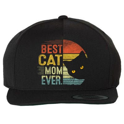 Best Cat Mom Ever Cute Mother's Day Cat Lovers Cat Mommy Great Gift Wool Snapback Cap