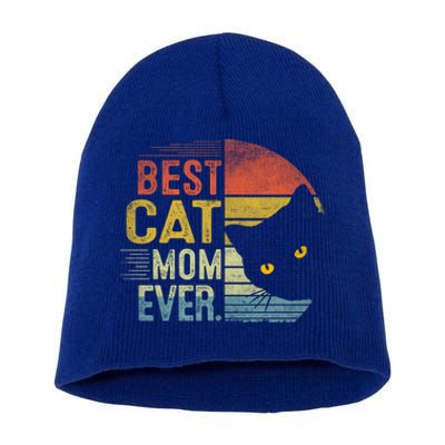 Best Cat Mom Ever Cute Mother's Day Cat Lovers Cat Mommy Great Gift Short Acrylic Beanie