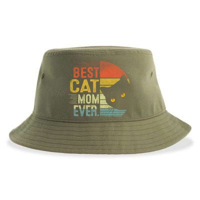 Best Cat Mom Ever Cute Mother's Day Cat Lovers Cat Mommy Great Gift Sustainable Bucket Hat