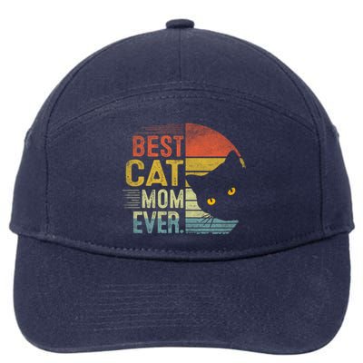 Best Cat Mom Ever Cute Mother's Day Cat Lovers Cat Mommy Great Gift 7-Panel Snapback Hat