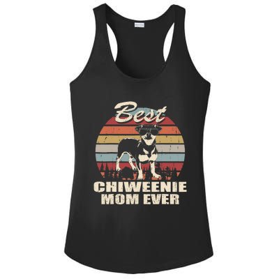 Best Chiweenie Mom Ever Vintage Retro Dog Mom Ladies PosiCharge Competitor Racerback Tank