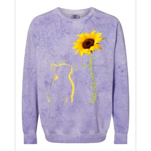 Best Cat Mom Ever Sunflower Mothers Day Gifts For Cat Lover Colorblast Crewneck Sweatshirt