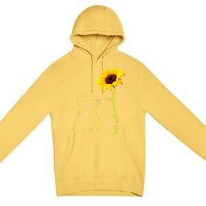 Best Cat Mom Ever Sunflower Mothers Day Gifts For Cat Lover Premium Pullover Hoodie