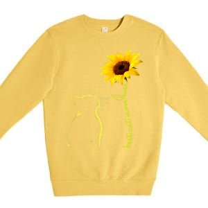 Best Cat Mom Ever Sunflower Mothers Day Gifts For Cat Lover Premium Crewneck Sweatshirt