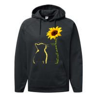 Best Cat Mom Ever Sunflower Mothers Day Gifts For Cat Lover Performance Fleece Hoodie