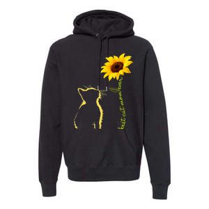 Best Cat Mom Ever Sunflower Mothers Day Gifts For Cat Lover Premium Hoodie