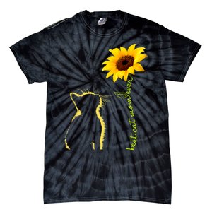 Best Cat Mom Ever Sunflower Mothers Day Gifts For Cat Lover Tie-Dye T-Shirt