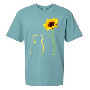 Best Cat Mom Ever Sunflower Mothers Day Gifts For Cat Lover Sueded Cloud Jersey T-Shirt