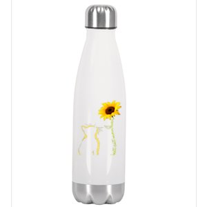 Best Cat Mom Ever Sunflower Mothers Day Gifts For Cat Lover Stainless Steel Insulated Water Bottle