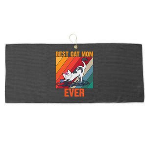 Best Cat Mom Ever Gift Large Microfiber Waffle Golf Towel