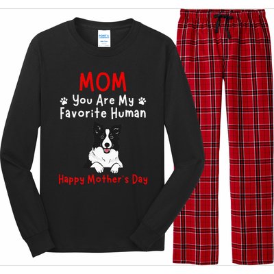 Border Collie Mom You Are My Favorite Human MotherS Day Long Sleeve Pajama Set