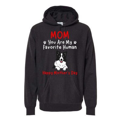 Border Collie Mom You Are My Favorite Human MotherS Day Premium Hoodie