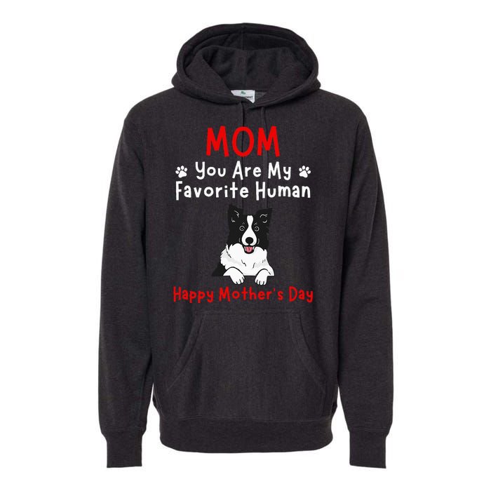 Border Collie Mom You Are My Favorite Human MotherS Day Premium Hoodie