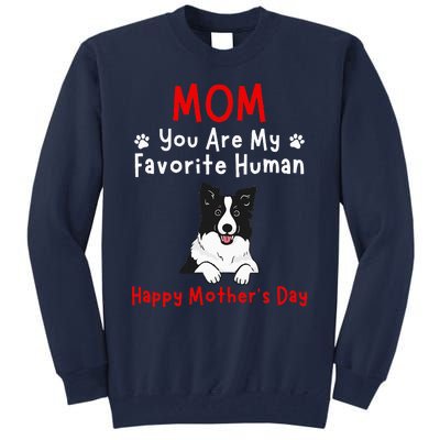 Border Collie Mom You Are My Favorite Human MotherS Day Tall Sweatshirt